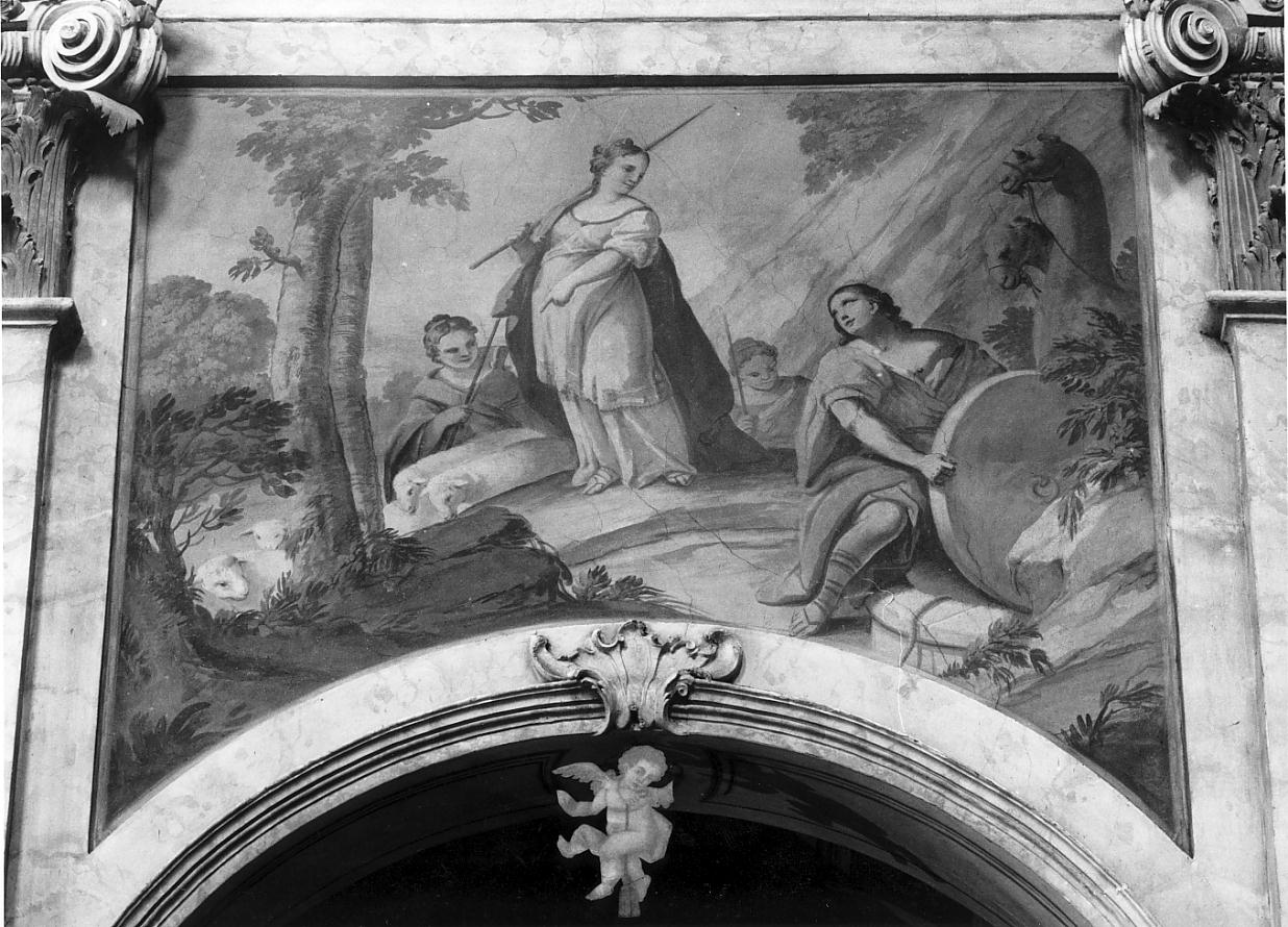 Abigail e Davide (dipinto, elemento d'insieme) di Milani Giuseppe (sec. XVIII)