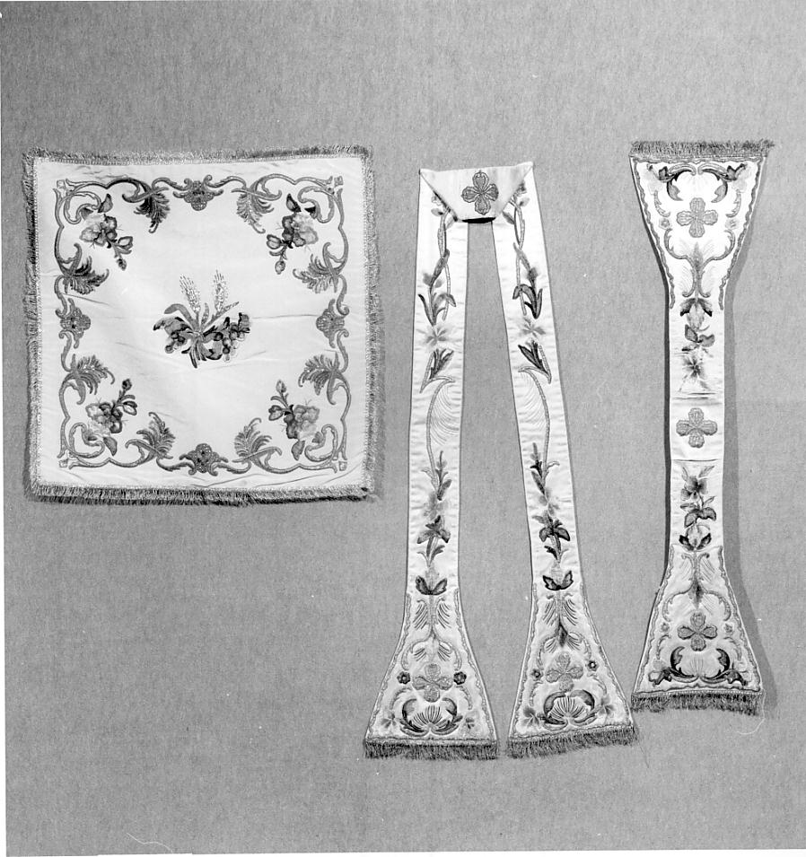 paramento liturgico, insieme - ambito mantovano (prima metà sec. XIX)