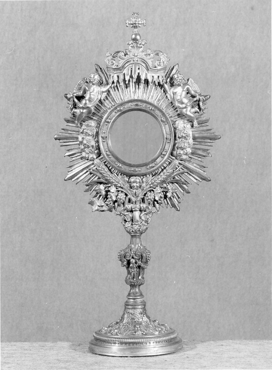 ostensorio - a raggiera, opera isolata - ambito mantovano (seconda metà sec. XIX)