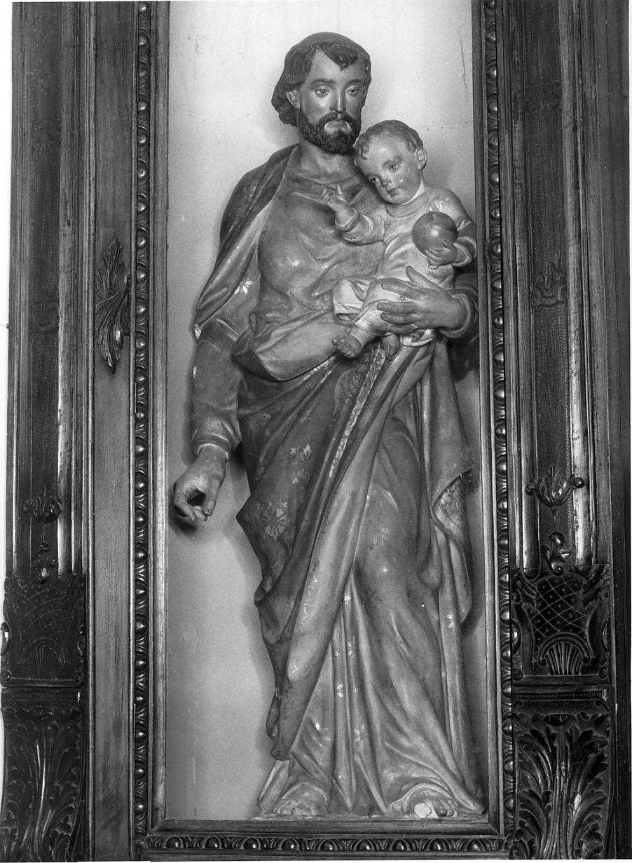 San Giuseppe e Gesù Bambino (statua, opera isolata) - ambito mantovano (secc. XVIII/ XIX)