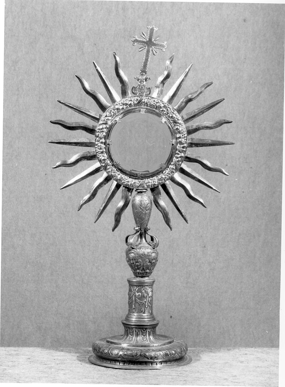 ostensorio - a raggiera, opera isolata - ambito mantovano (sec. XVII)