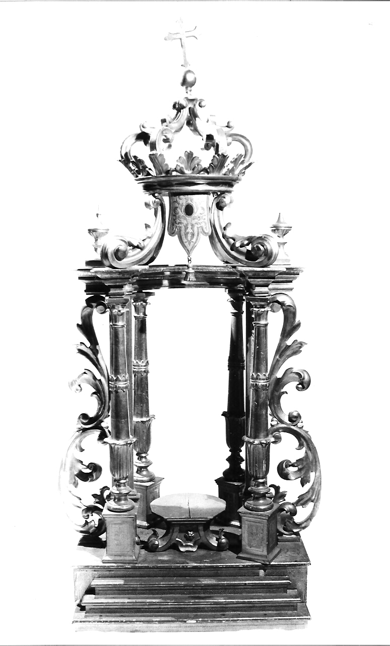 trono per esposizione eucaristica, opera isolata - bottega lombarda (prima metà sec. XIX)