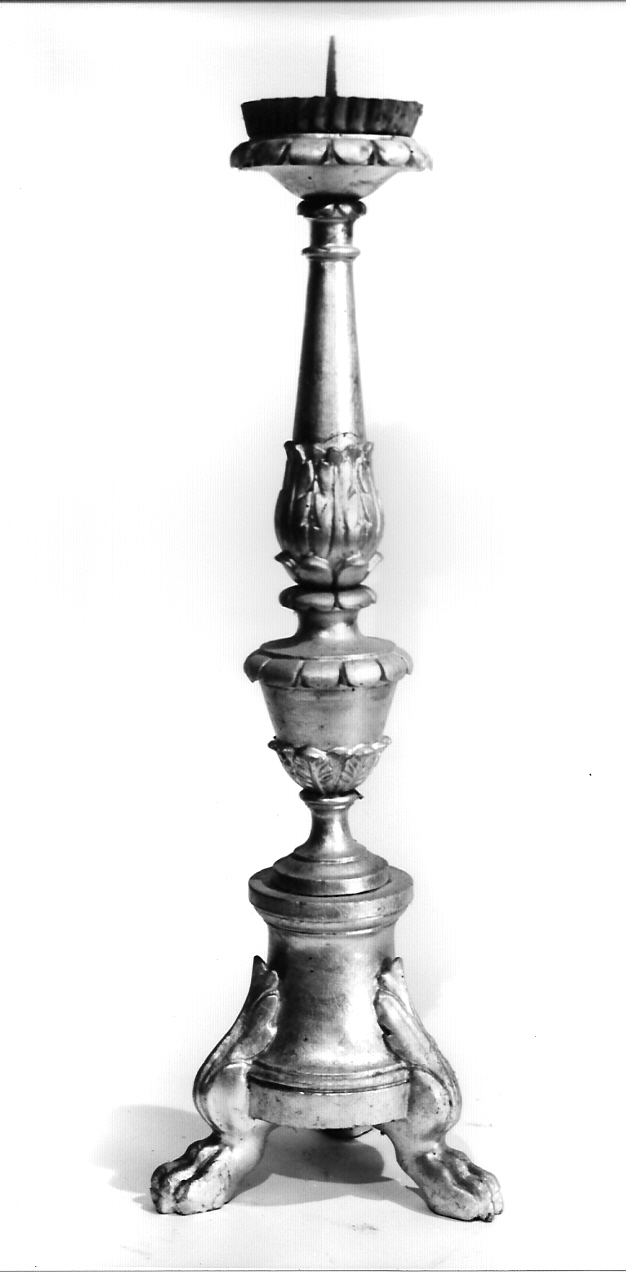 candeliere d'altare, serie - ambito veneto (primo quarto sec. XIX)