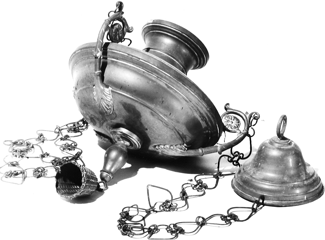 lampada pensile, serie - bottega mantovana (primo quarto sec. XX)