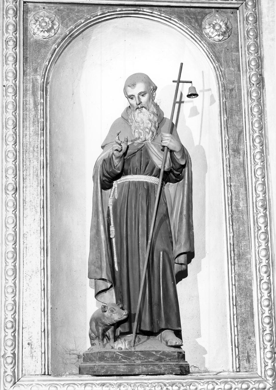 Sant'Antonio Abate (statua, opera isolata) - produzione lombarda (secondo quarto sec. XX)