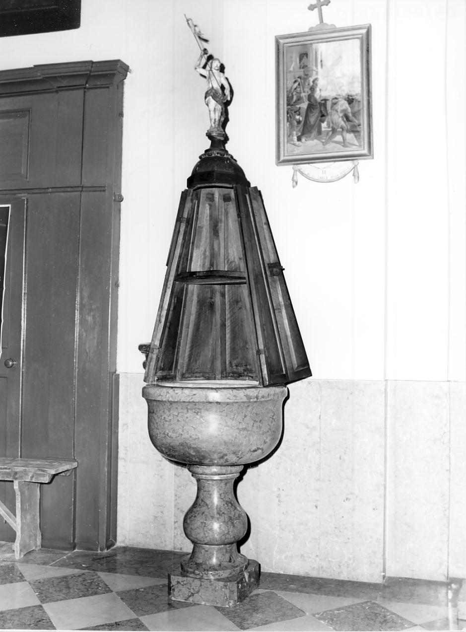 fonte battesimale - a fusto, elemento d'insieme - manifattura veronese (sec. XVII)