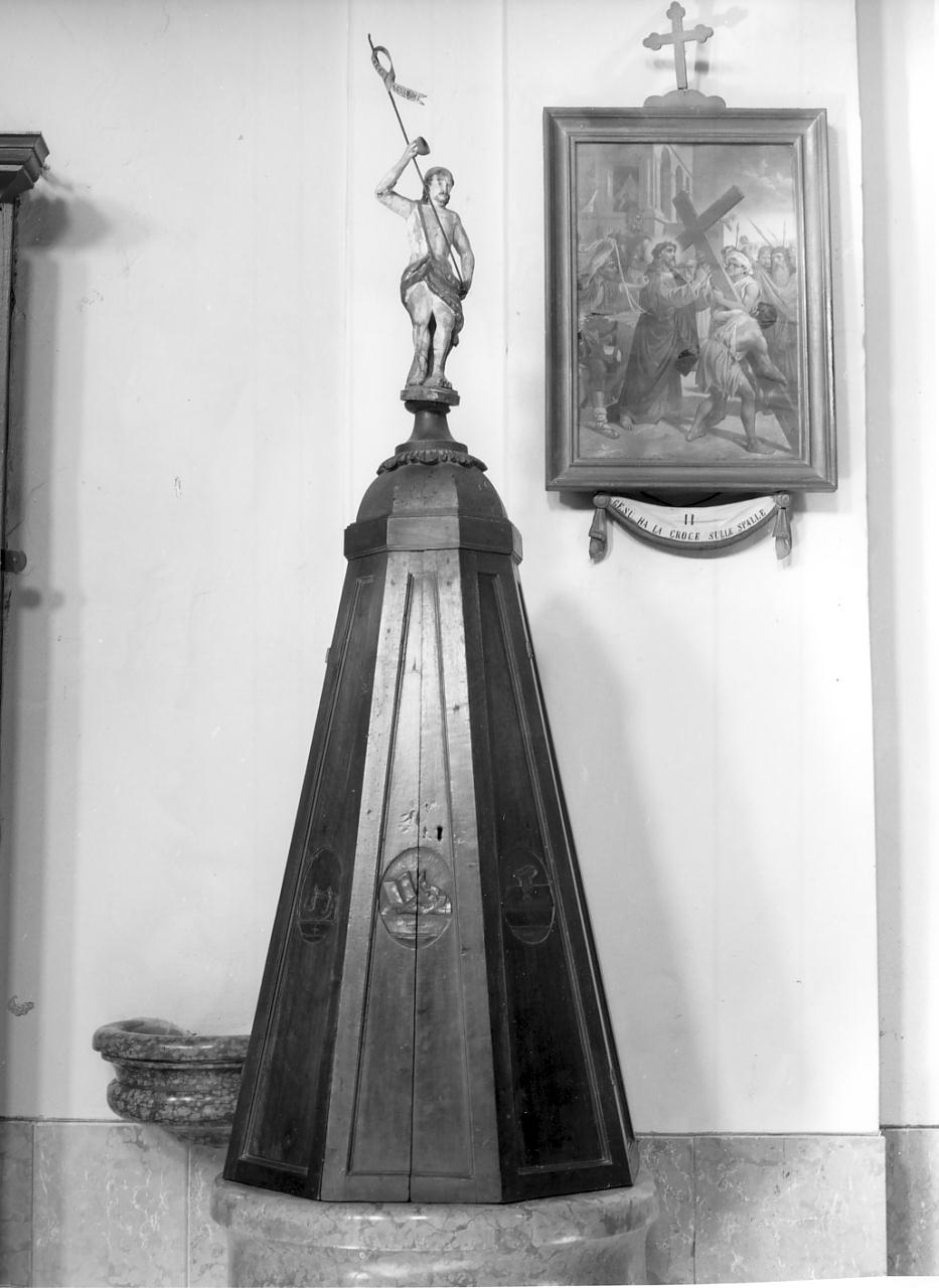 coperchio del fonte battesimale, elemento d'insieme - ambito veronese (fine sec. XVII)