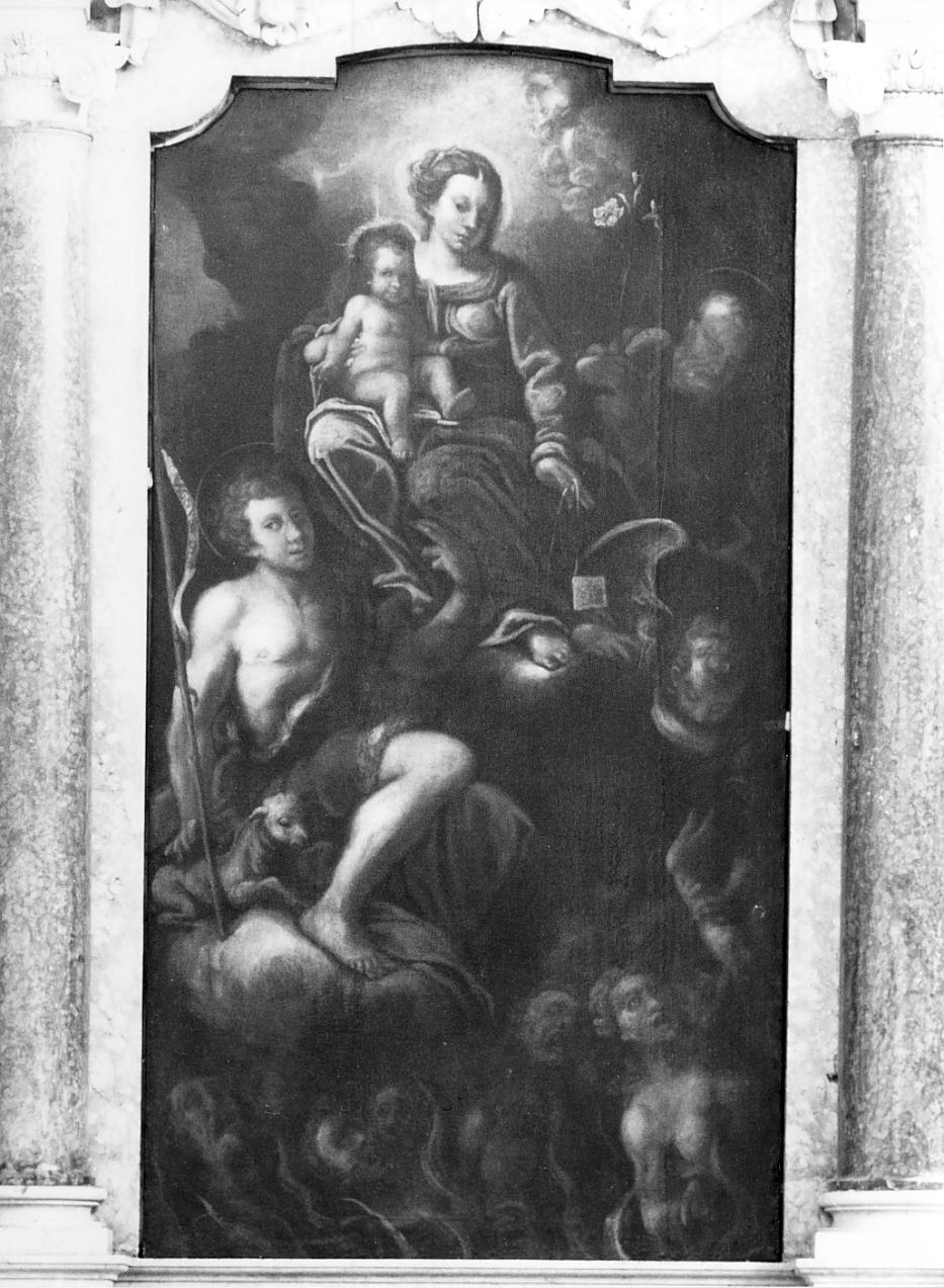 Madonna del Carmelo e santi (dipinto, elemento d'insieme) di Falceri Biagio (ultimo quarto sec. XVII)
