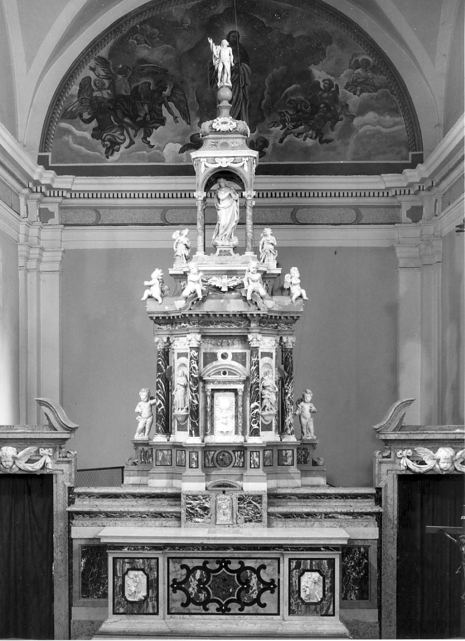 altare maggiore, insieme di Rangheri Giovan Battista (e aiuti) (ultimo quarto sec. XVII)