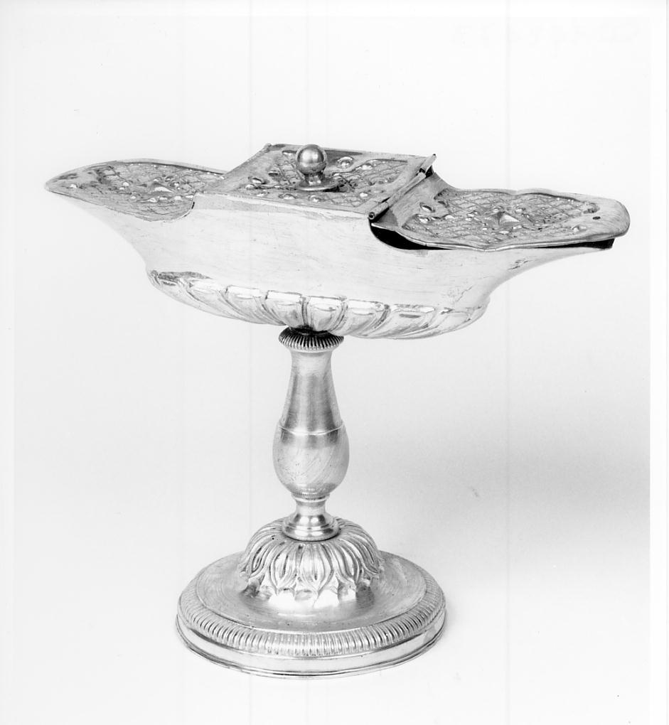 navicella portaincenso, opera isolata - manifattura milanese (metà sec. XIX)