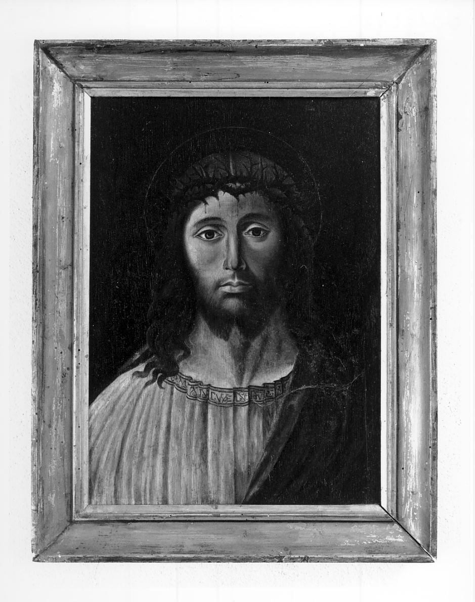 testa di Cristo incoronata di spine (dipinto, opera isolata) di Gunini Elvira (sec. XX)