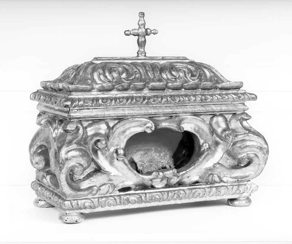 reliquiario a teca - a urna, serie - ambito lombardo (seconda metà sec. XVII)