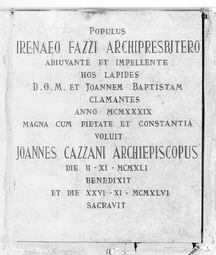 lapide, elemento d'insieme - ambito lombardo (prima metà sec. XX)