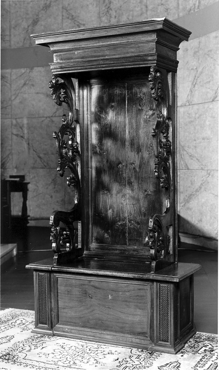 scranno, frammento - ambito lombardo (prima metà sec. XVIII)