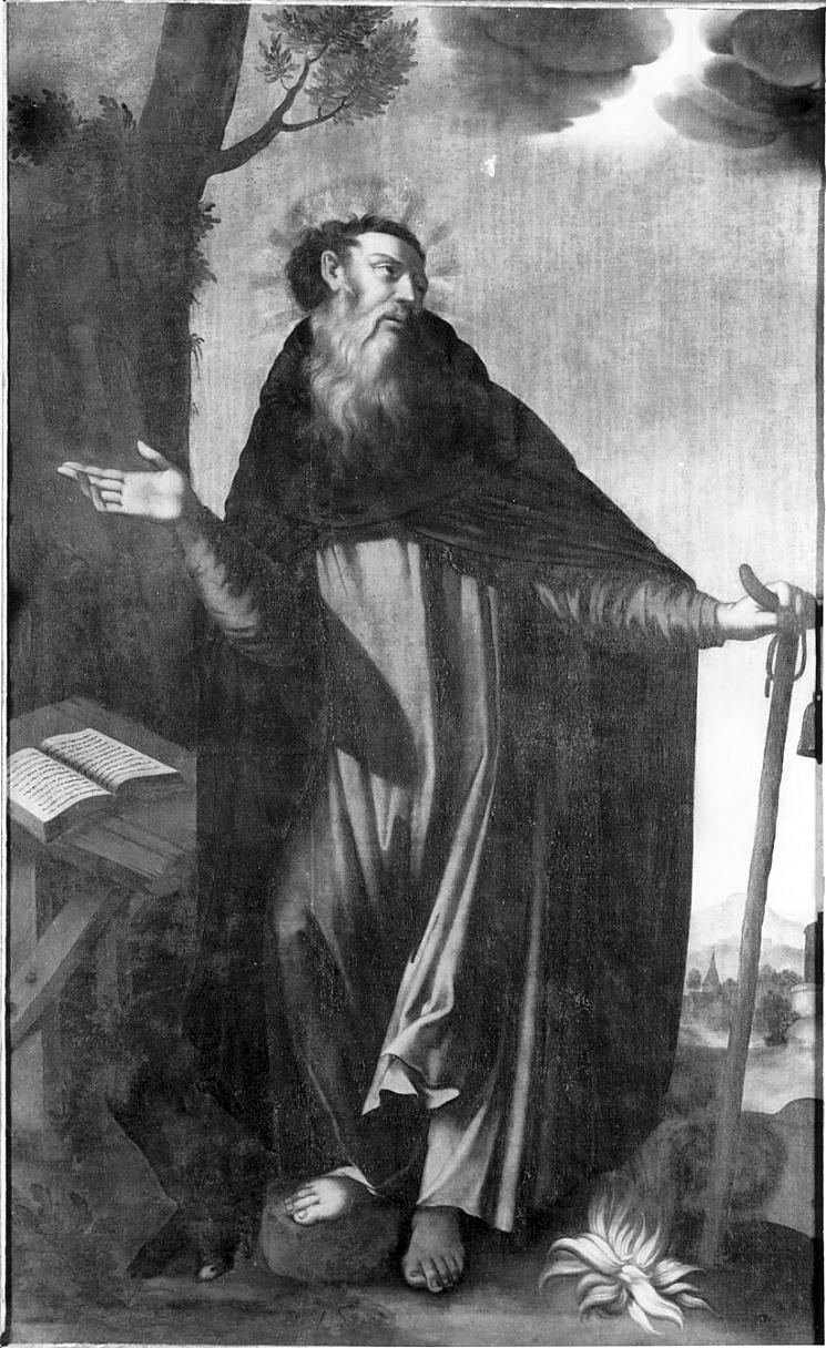 Sant'Antonio Abate (dipinto, elemento d'insieme) - ambito cremonese (seconda metà sec. XVI)