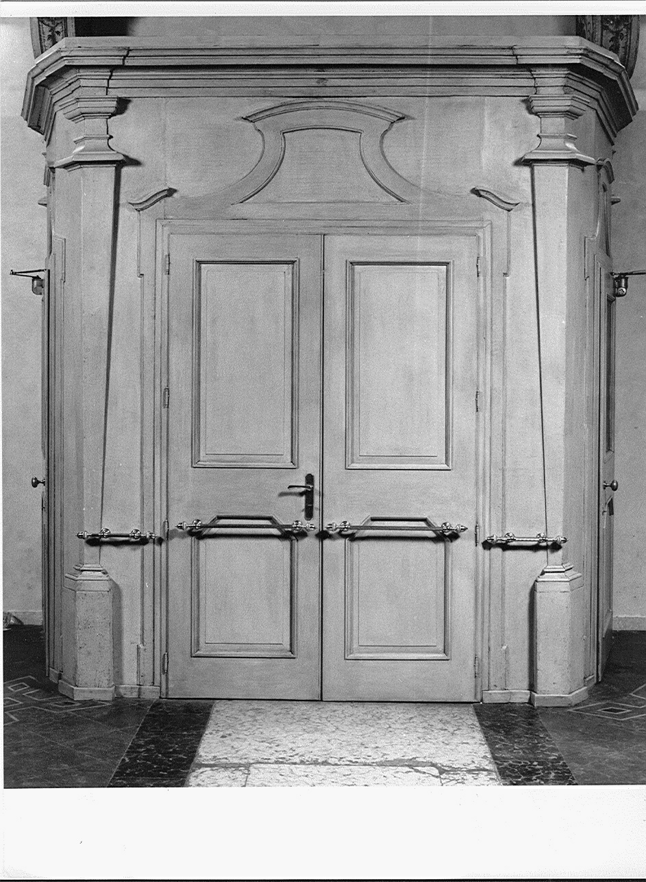 bussola d'ingresso, opera isolata - ambito lombardo (seconda metà sec. XIX)