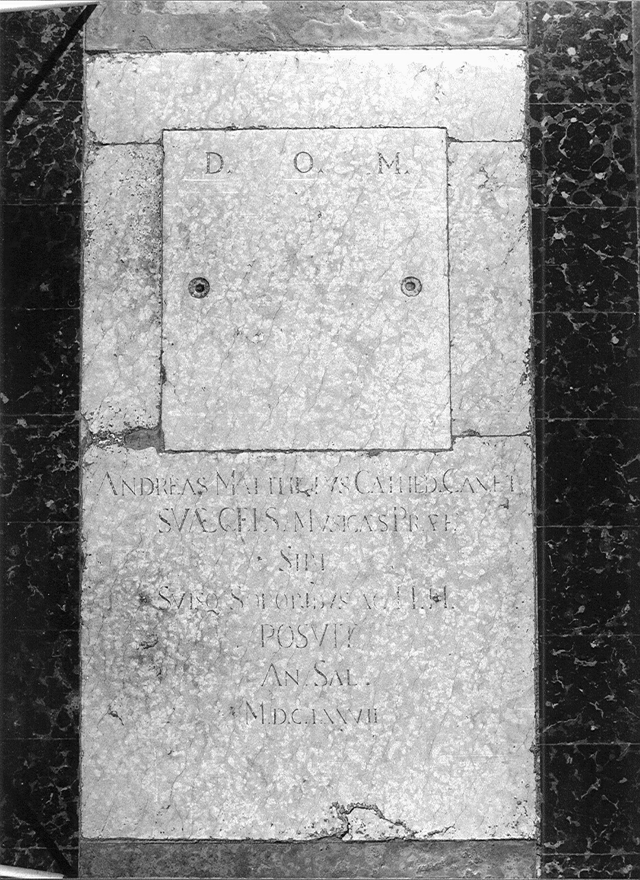 lapide tombale, opera isolata - ambito mantovano (ultimo quarto sec. XVII)