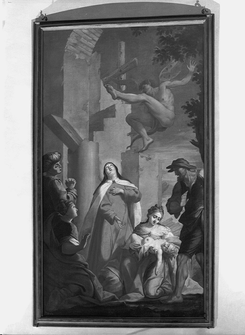 Miracolo di Santa Teresa (dipinto, opera isolata) di Gherardi Filippo (ultimo quarto, inizio sec. XVII, sec. XVIII)