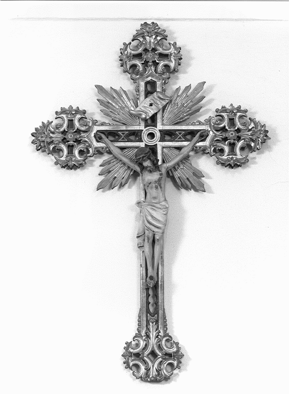 croce da parete, elemento d'insieme - ambito lombardo (seconda metà sec. XIX)