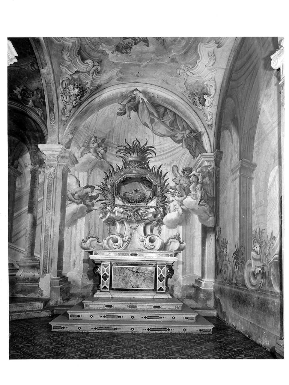 altare, complesso decorativo di Sassi Giovanni Battista (ultimo quarto, prima metà sec. XVII, sec. XVIII)