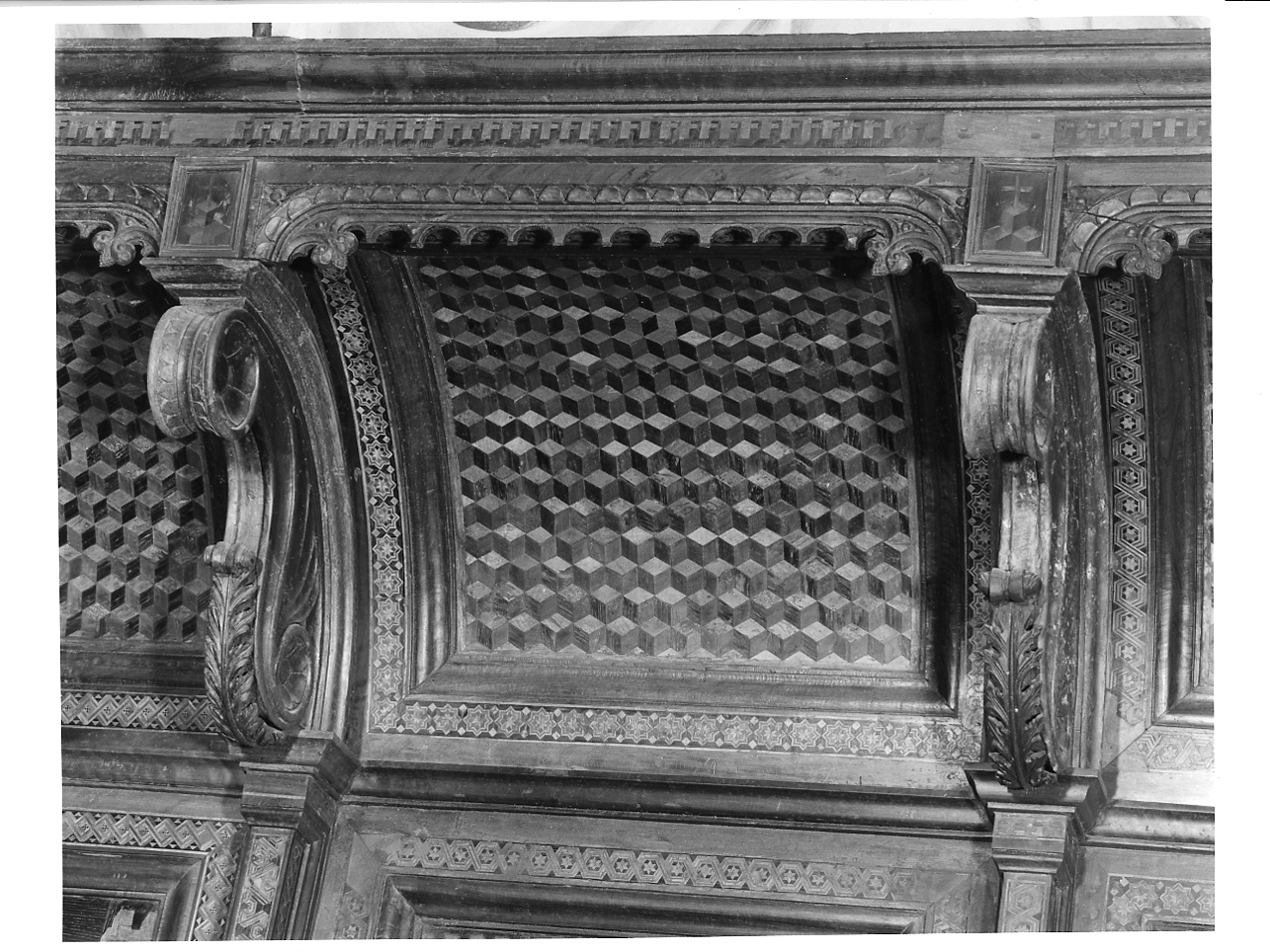 motivi decorativi geometrici (decorazione a intarsio, elemento d'insieme) di Rocchi Cristoforo (ultimo quarto sec. XV)
