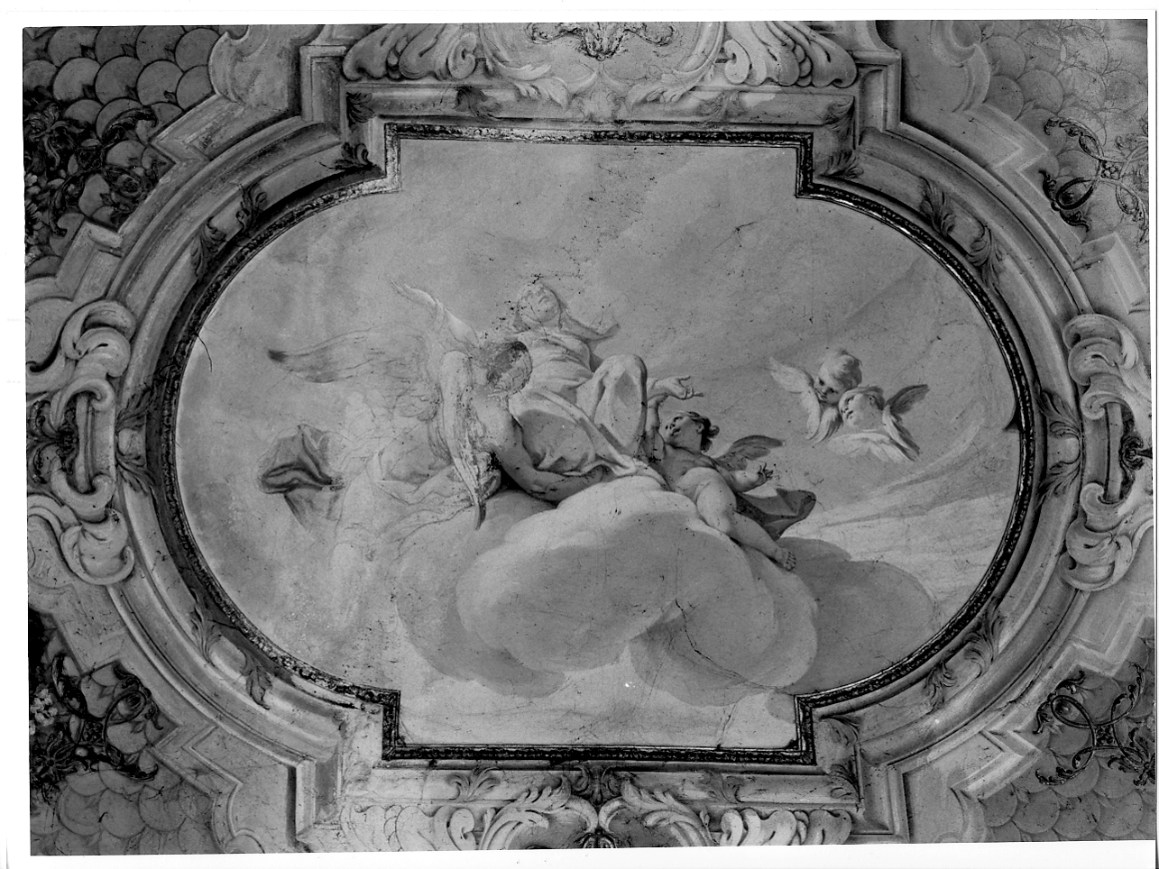 Gloria di Santa Francesca Romana (dipinto, elemento d'insieme) di Sassi Giovanni Battista (e aiuti) (secondo quarto sec. XVIII)