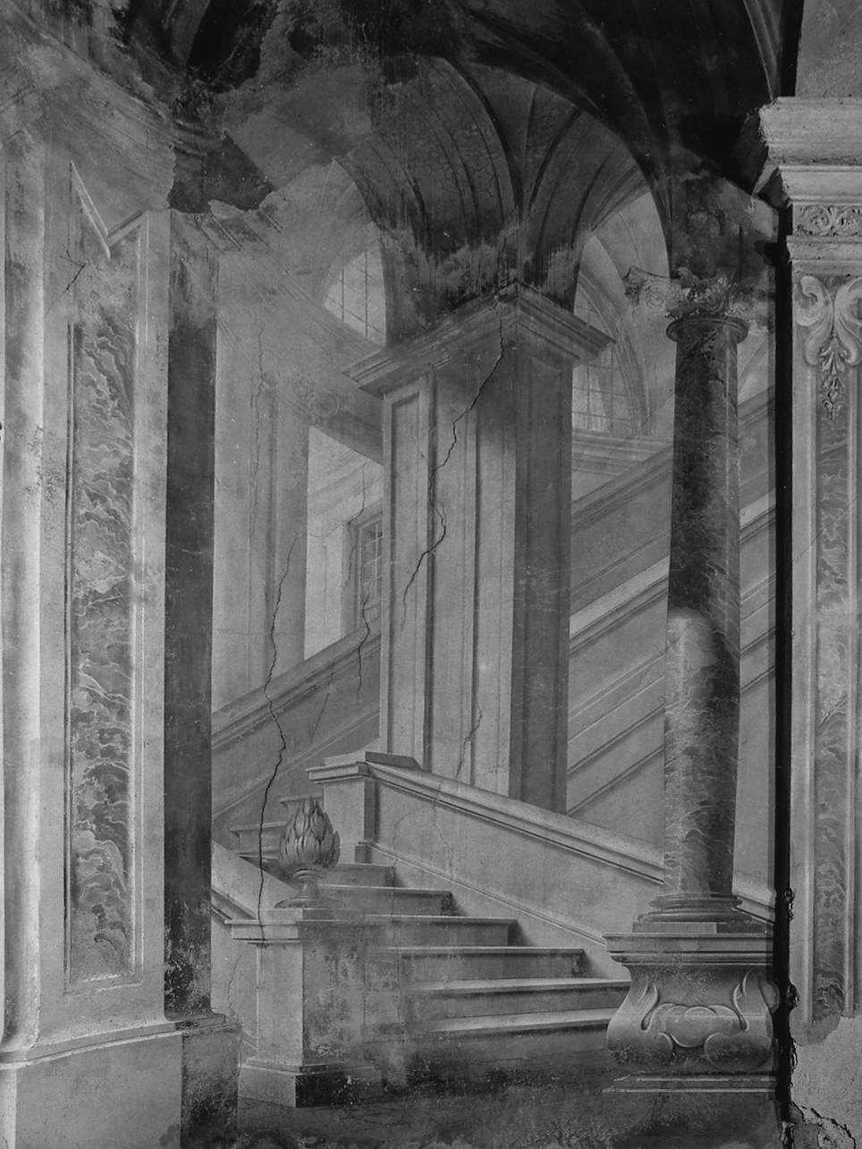 quadratura architettonica (dipinto, elemento d'insieme) di Lecchi Giacomo (sec. XVIII)