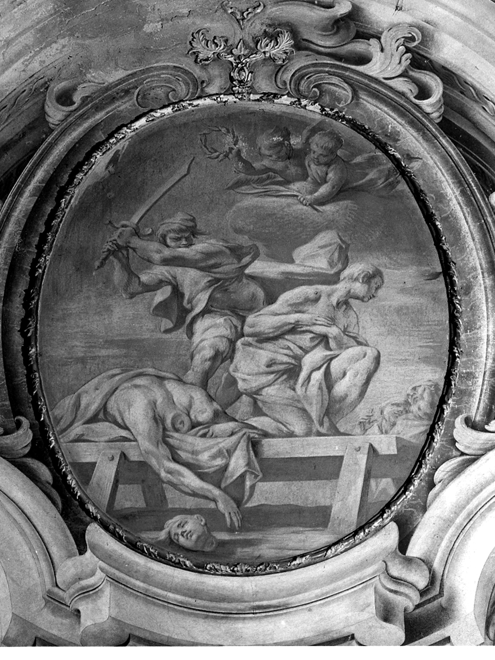 Martirio di due santi (dipinto, elemento d'insieme) di Sassi Giovanni Battista (e aiuti) (sec. XVIII)