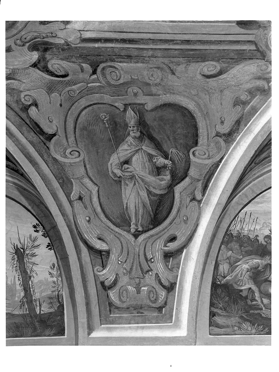 Sant'Ambrogio (dipinto, elemento d'insieme) di Inchiocco Giovanni Giacomo detto Barbello (e aiuti) (sec. XVII)