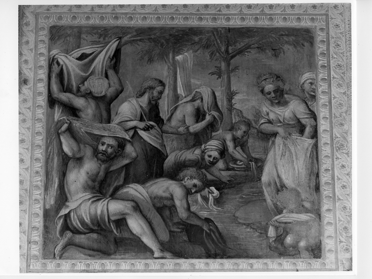 Mosè impone la purificazione delle vesti (dipinto, elemento d'insieme) di Gambara Lattanzio (terzo quarto sec. XVI)