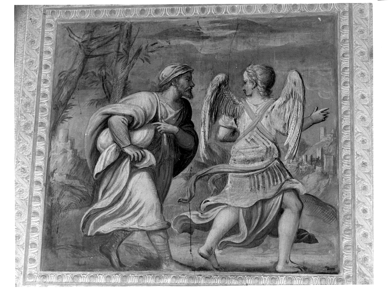 Tobia e San Raffaele arcangelo (dipinto, elemento d'insieme) di Gambara Lattanzio (terzo quarto sec. XVI)