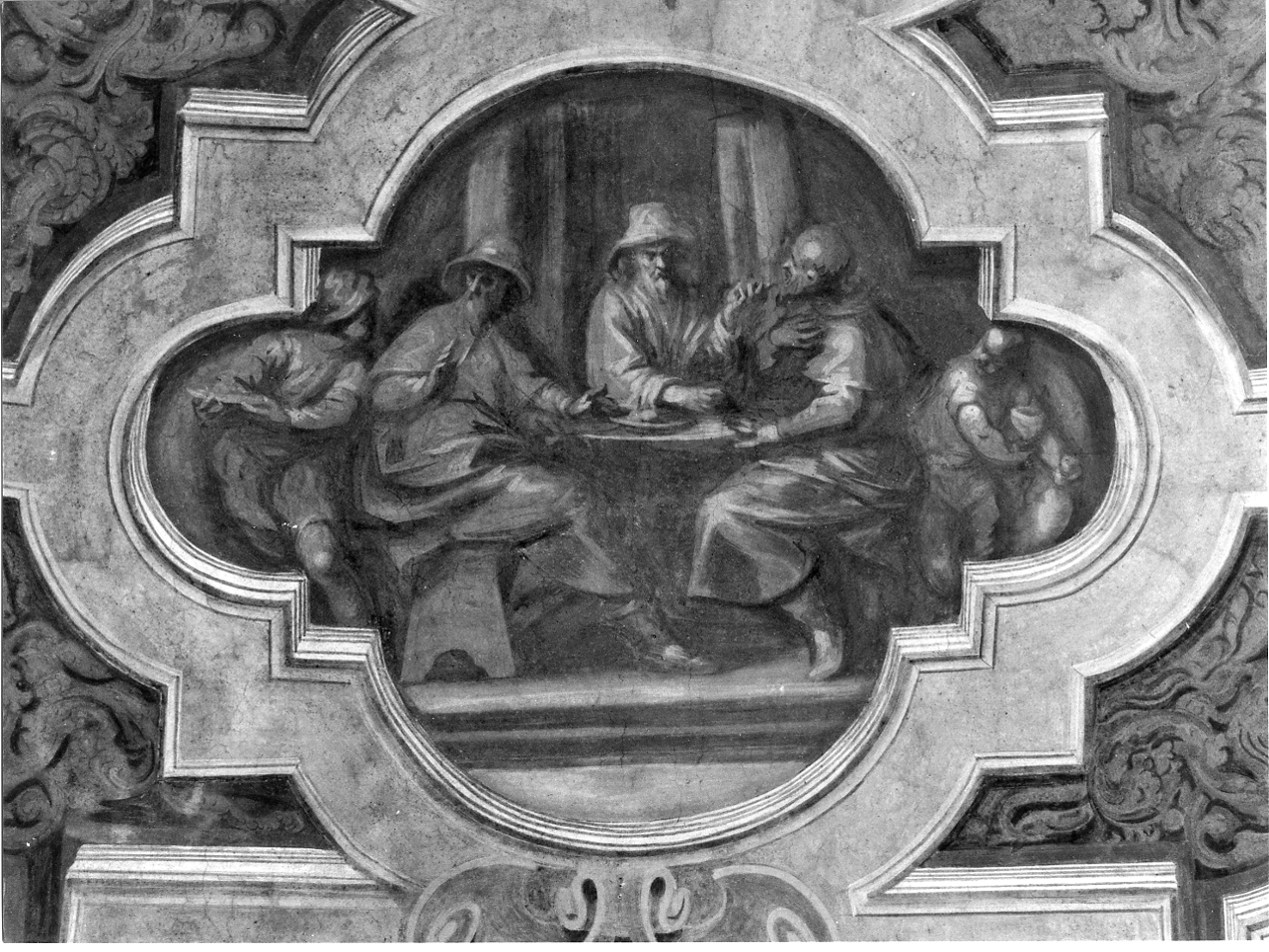 cena in Emmaus (dipinto, elemento d'insieme) di Zugno Francesco (inizio sec. XVII)