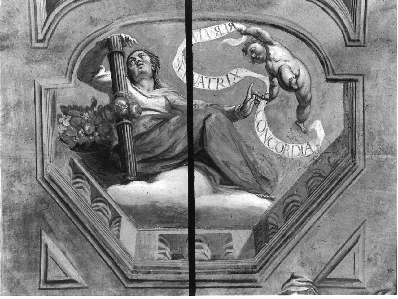 allegoria della Concordia (dipinto, elemento d'insieme) di Cossali Grazio (inizio sec. XVII)