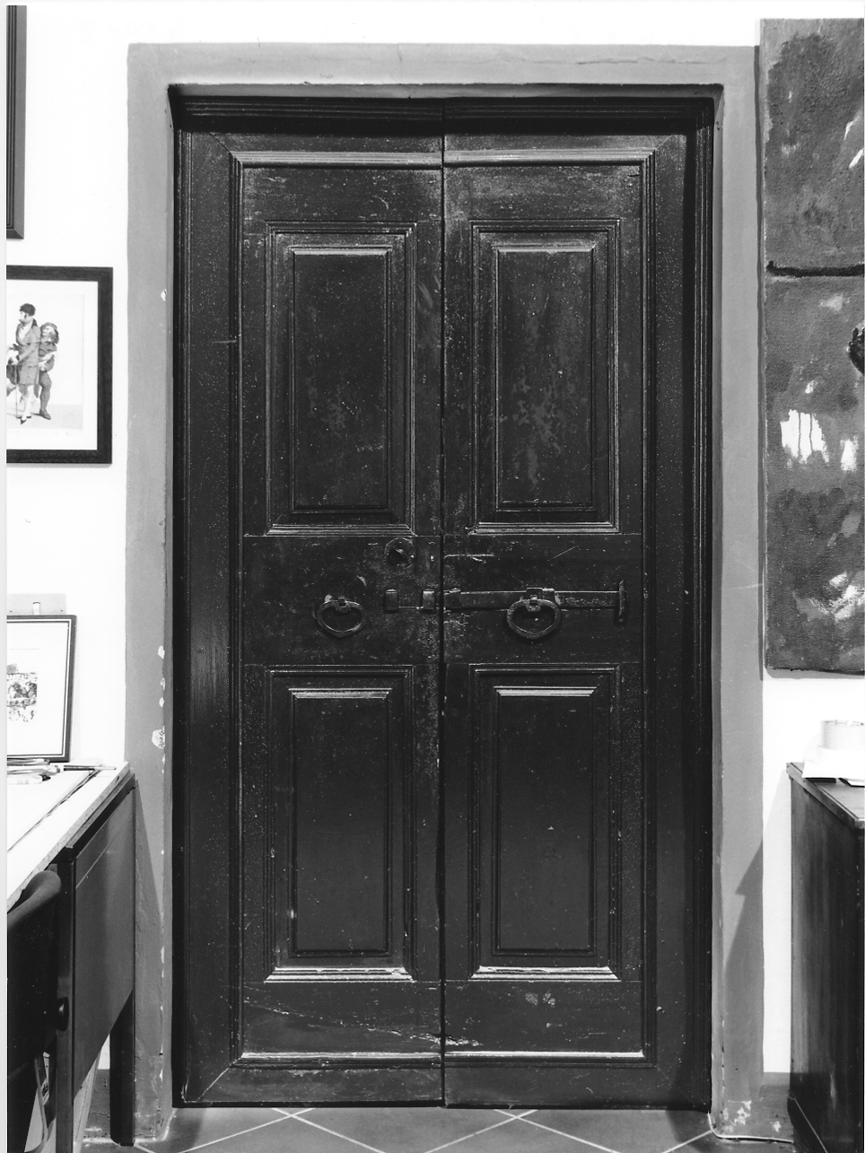 porta - a due battenti, serie - ambito lombardo (sec. XVII)