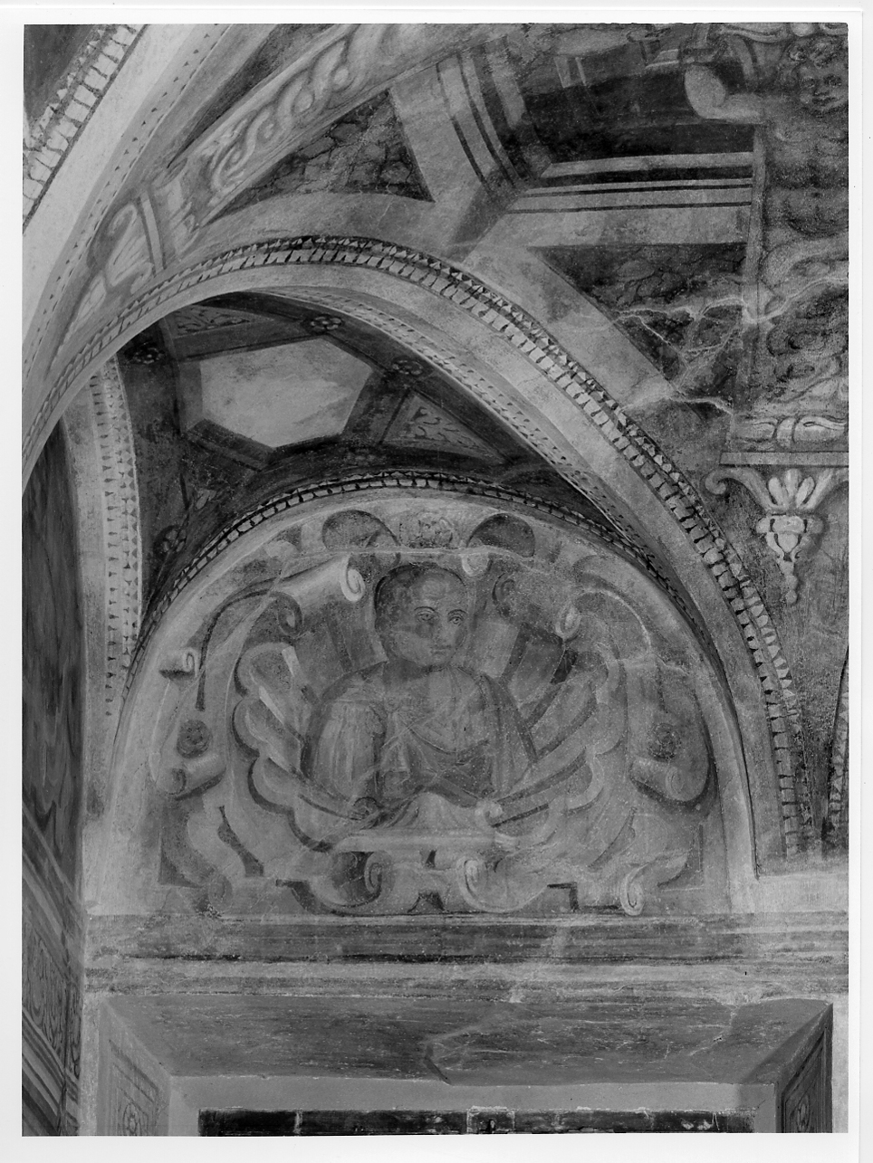 busto maschile (dipinto, elemento d'insieme) di Inchiocco Giovanni Giacomo detto Barbello (secondo quarto sec. XVII)