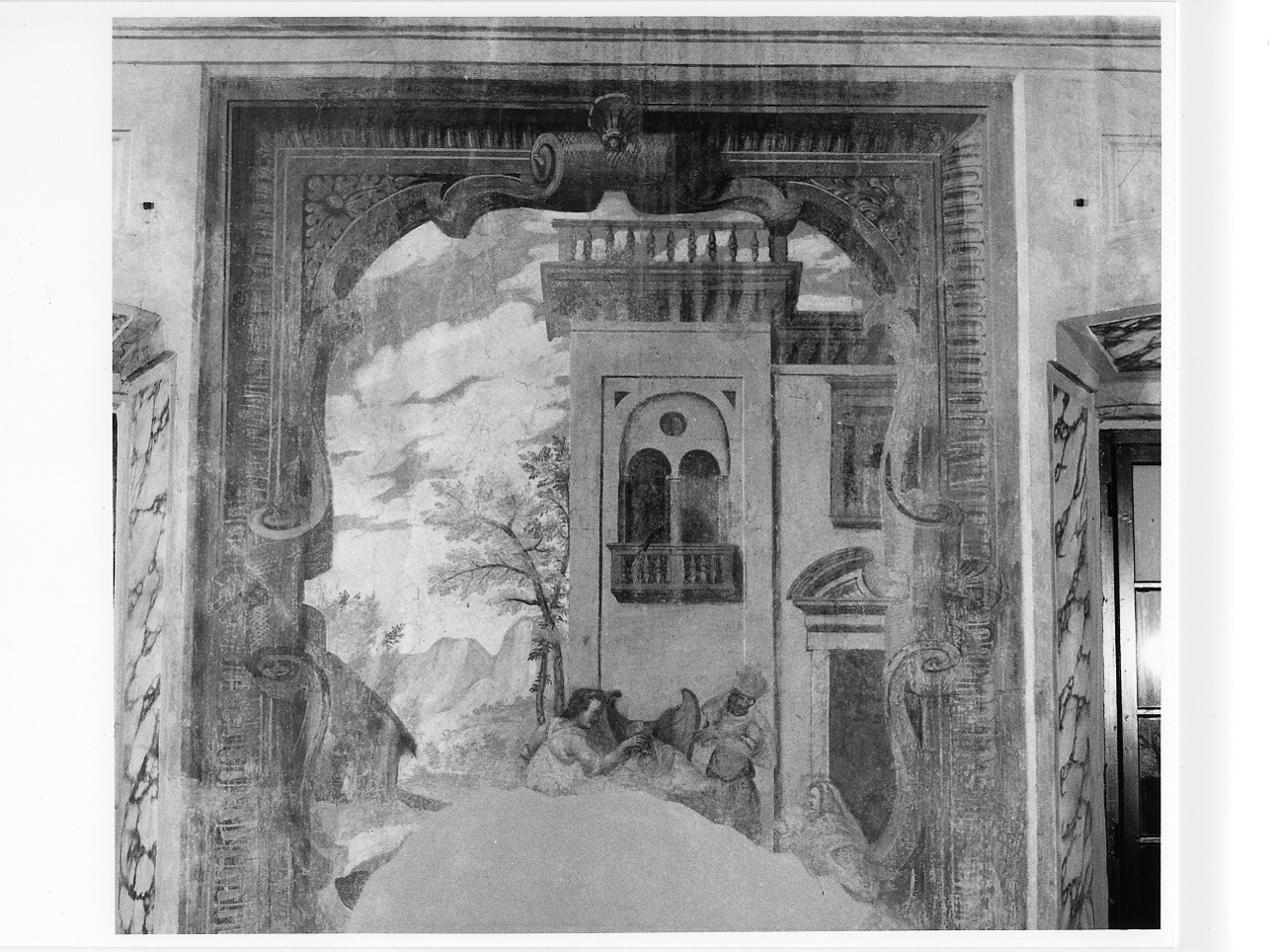 Tobia ridona la vista al padre (dipinto, elemento d'insieme) di Marone Pietro (fine sec. XVI)