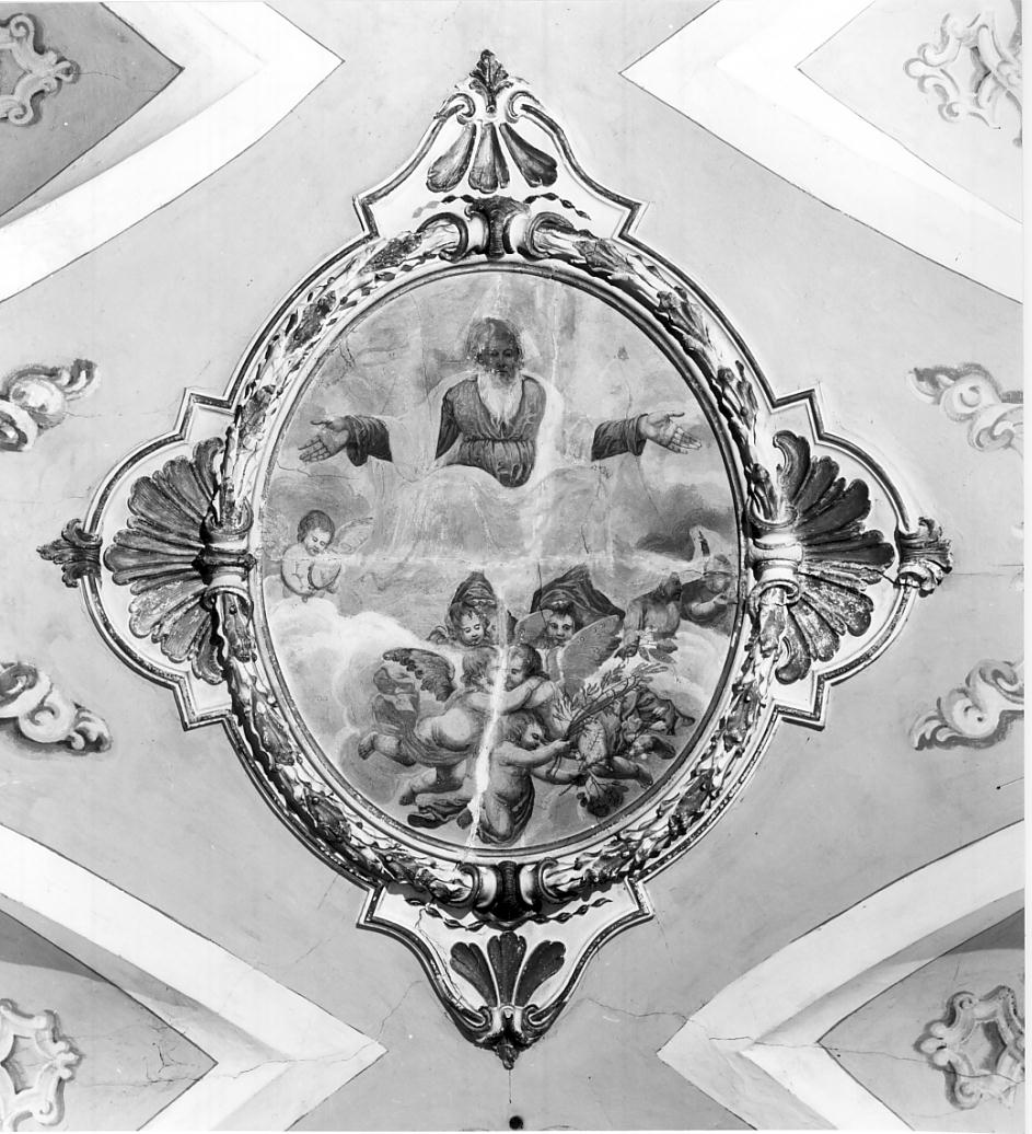 Dio Padre benedicente (dipinto, elemento d'insieme) - ambito mantovano (sec. XVIII)