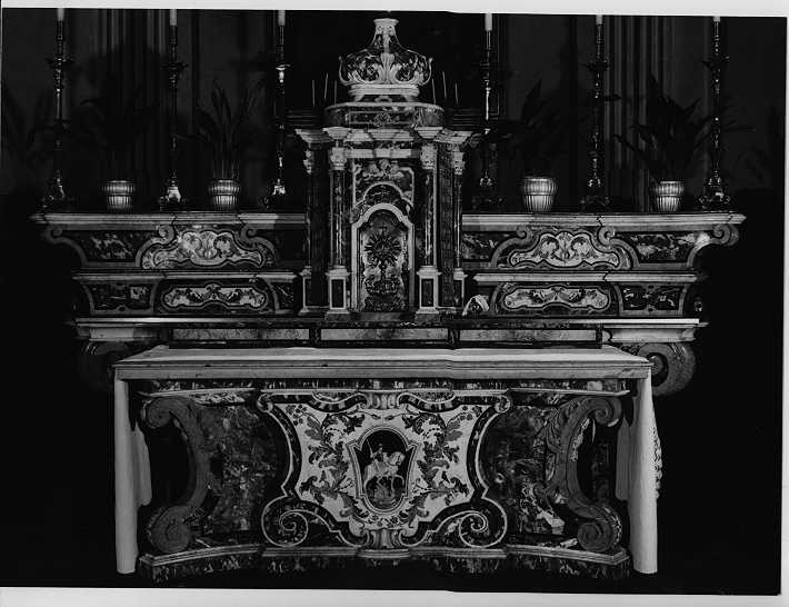 altare maggiore, insieme - ambito bresciano (sec. XVIII)
