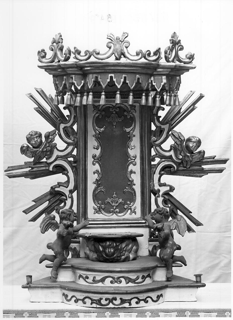 tronetto per esposizione eucaristica, opera isolata - ambito Italia settentrionale (sec. XVIII)