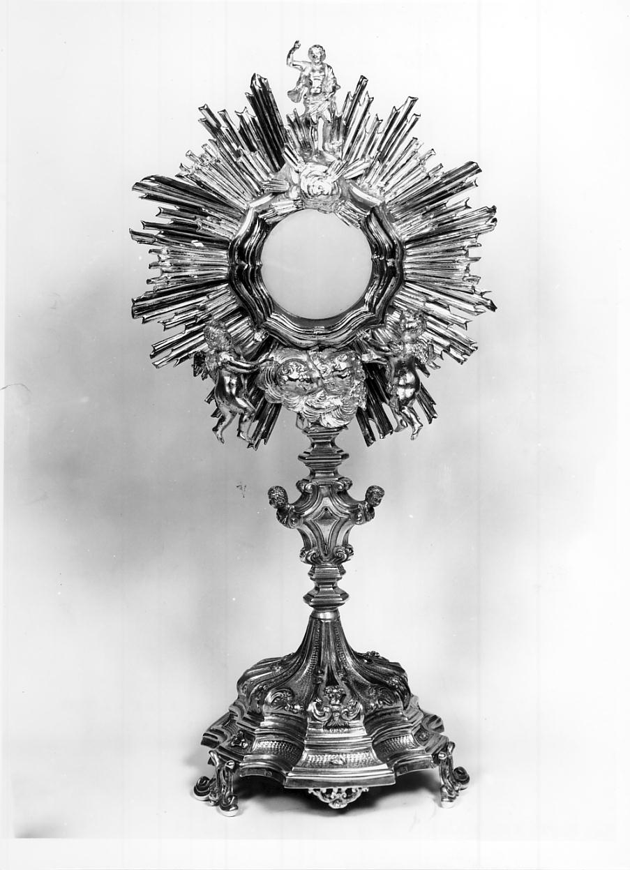 ostensorio - a raggiera, opera isolata - ambito Italia settentrionale (fine sec. XVIII)