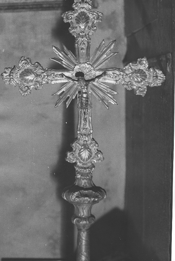 croce processionale, opera isolata - ambito Italia settentrionale (metà sec. XVIII)