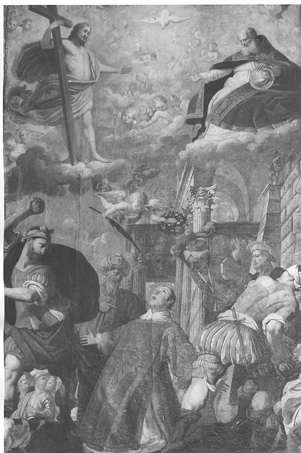 lapidazione di Santo Stefano (dipinto, elemento d'insieme) - ambito Italia settentrionale (primo quarto sec. XVII)