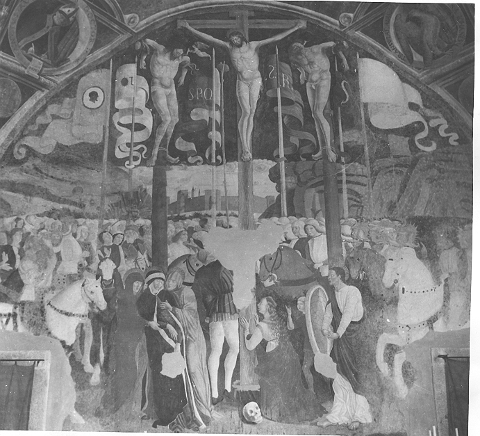 crocifissione di Cristo (dipinto, opera isolata) di Giovan Pietro da Cemmo (sec. XV)