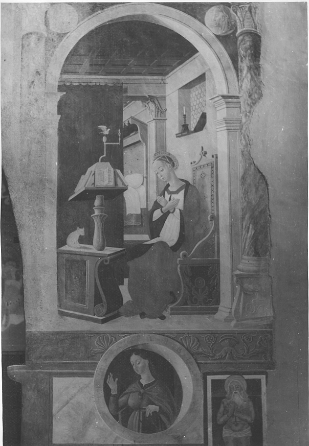 Annunciazione e sibille (dipinto, opera isolata) di Giovan Pietro da Cemmo (sec. XV)