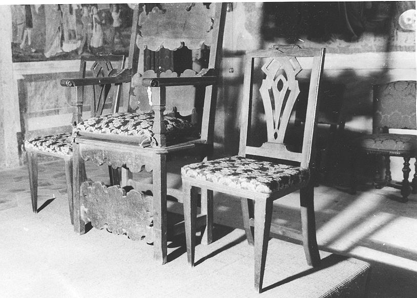 sedia, insieme - ambito Italia settentrionale (sec. XVII)