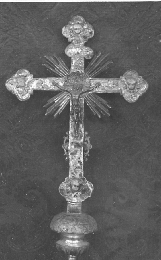 croce processionale, opera isolata - ambito Italia settentrionale (sec. XVIII)