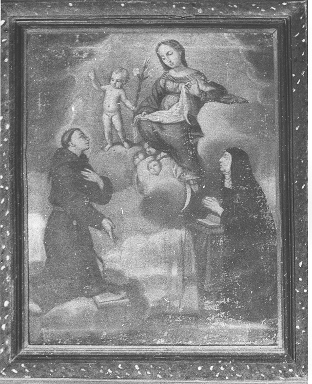 Madonna; Gesù Bambino; Sant'Antonio da Padova; Sant'Angela (dipinto, opera isolata) - ambito Italia settentrionale (sec. XVII)