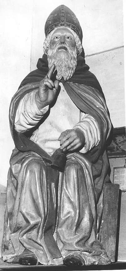 Sant'Antonio Abate (statua, opera isolata) di Lamberti Stefano (sec. XVI)