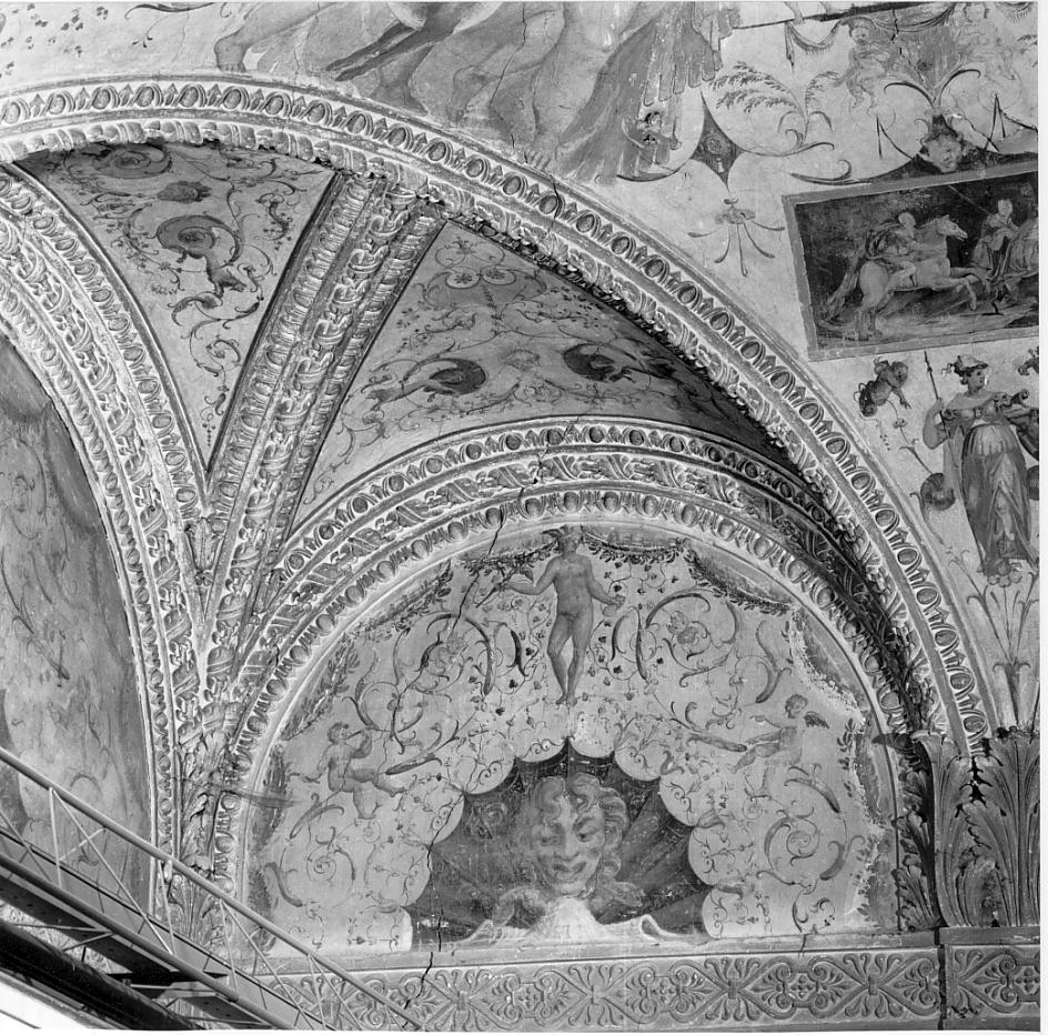 decorazione di lunette e grottesche (decorazione pittorica, insieme) di Fornaretto Mantovano (attribuito) (fine sec. XVI)