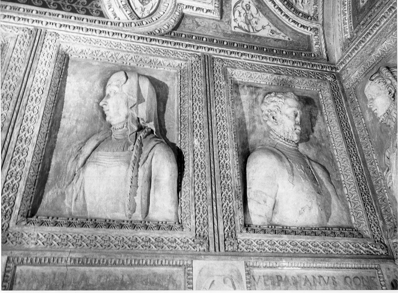 Isabella Colonna e Vespasiano Gonzaga (rilievo, elemento d'insieme) di Cavalli Alberto (attribuito) (seconda metà sec. XVI)